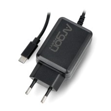 Maitinimo šaltinis Argon40 USB tipas C 5.25V/3.5A, skirtas Raspberry Pi 4B - juodas