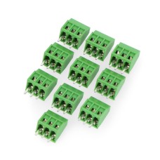 ARK connector 2.54mm raster 3 pin (-) - 10 pcs