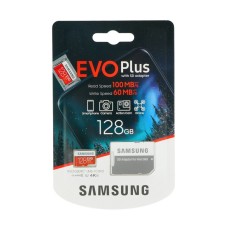 Atminties kortelė Micro SD Samsung EVO Plus microSD XC 128GB 100MB/s