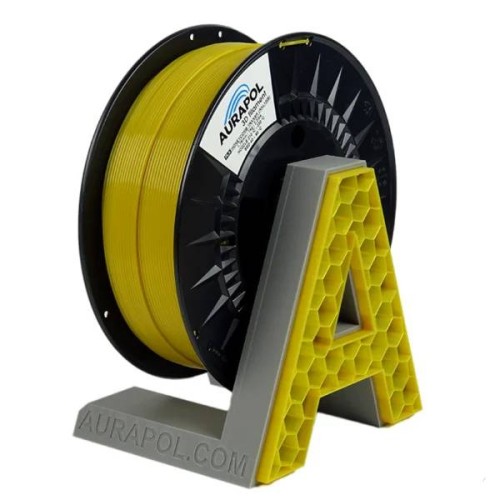 AURAPOL PLA pusiau permatoma gija 1.75mm 1kg - Medaus spalvos AURAPOL PLA pusiau permatoma gija 1.75mm 1kg - Medaus spalvos