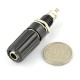 AL2418 banana lizdas - juodas - 4mm - 5 vnt
