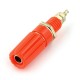 AL2418 banana lizdas - raudonas - 4mm - 5 vnt