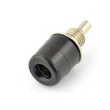 Banana socket - black - 4mm - 5 pcs