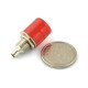 Banana lizdas - raudonas - 4mm - 5 vnt