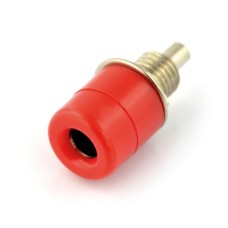 Banana socket - red - 4mm - 5 pcs