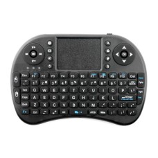Belaidė klaviatūra su Mini Touch - juoda