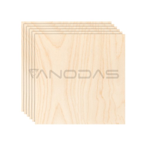 Beržo fanera - 3mm - 300x300mm - Bambu Lab - 6vnt  Beržo fanera - 3mm - 300x300mm - Bambu Lab - 6vnt