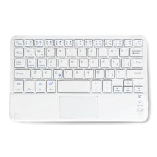 Bluetooth 3.0 Wireless Keyboard with Touchpad - White - 7"