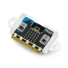 BBC micro:bit dėklas V1 ir V2 su šoniniais tvirtinimo laikikliais - skaidrus - Kitronik 56103