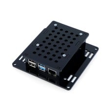 Dėklas skirtas Raspberry Pi 4B VESA v2 monitoriaus tvirtinimui - juodas
