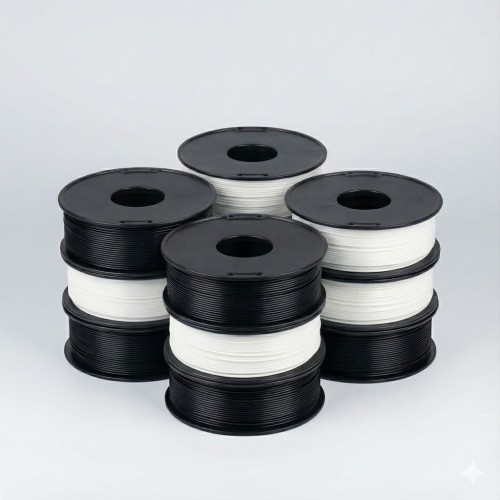 Devil Design gijų rinkinys – juodai balta PLA + PETG – 10 vnt. Devil Design gijų rinkinys – juodai balta PLA + PETG – 10 vnt.