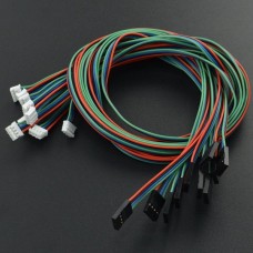 DFRobot Gravity, jutiklio prijungimo laidas, skirtas Arduino, 4 kontaktų, I2C/UART, 50cm, x10, FIT0773