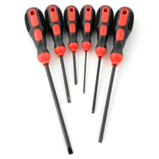 Set of 6 screwdrivers with flat ends
