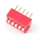 DIP switch 5-pole - red - 5 pcs