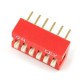 DIP switch 6-pole - red - 5 pcs
