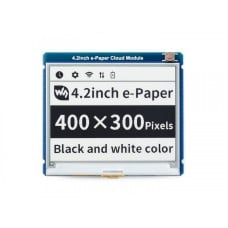 E-paper display 4.2'' 400x300px - Cloud Module - WiFi / Bluetooth - for Arduino and Raspberry Pi - Waveshare 8525