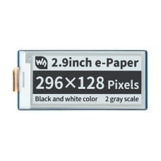 E-paper E-Ink, 2.9" 296x128px, SPI, juodas ir baltas, skirtas Raspberry Pi Pico, Waveshare 19408 