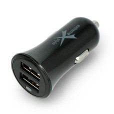 Ekstremalus 2xUSB įkroviklis / automobilio adapteris NCC312U + CM 5 V / 3.1 A su microUSB 