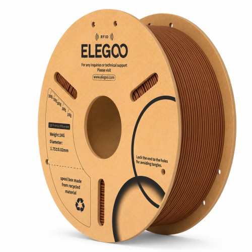 Elegoo PLA filamentas 1.75mm 1kg - RFID - Rudas Elegoo PLA filamentas 1.75mm 1kg - RFID - Rudas