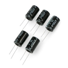Electrolytic capacitor 4700uF/25V 16x25mm 105C THT - 5 pcs.