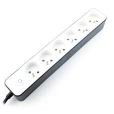 Power strip with security Tracer Zebra - 6 sockets - 1.5m 