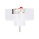 Electrical splitter - 2 sockets with switch - white - DPM P904W