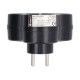 Elektros skirstytuvas - 3 lizdai su įžeminimu - juodas - DPM P903B