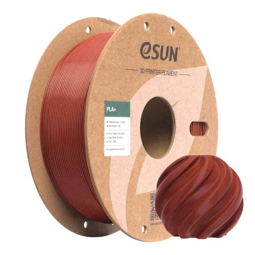 eSUN PLA+ plastikas 1.75 mm 1 kg – Plytinės raudonumo eSUN PLA+ plastikas 1.75 mm 1 kg – Plytinės raudonumo