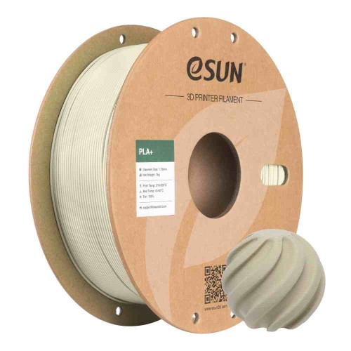 eSUN PLA+ plastikas 1.75 mm 1 kg – šviesiai chaki eSUN PLA+ plastikas 1.75 mm 1 kg – šviesiai chaki