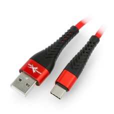 eXtreme Spider USB A - USB C laidas - 1.5m - raudonas
