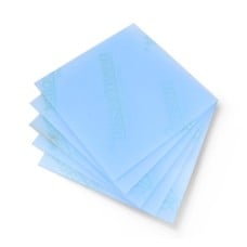 Fluo mėlynas lietinis organinis stiklas - 3mm - 200x200mm - 5 vnt.