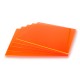 Fluo orange cast plexiglass - 3mm - 290x290mm - 5pcs.