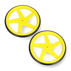 Yellow wheels - 2 pieces - for TT shaft motor - Kitronik 2593-TT