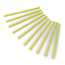 Straight goldpin 1x40 connector with 2.54mm pitch - yellow - 10 pcs - justPi