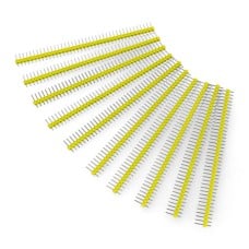 Straight goldpin 1x40 connector with 2.54mm pitch - yellow - 10 pcs - justPi