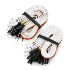 Grove - set of 5 4-pin 2mm - female/male 2.54mm 20cm cables