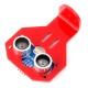 Mounting bracket for distance sensor HC-SR04 - red 