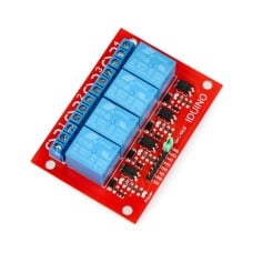 Relay module Iduino 4 channels - 10A/250VAC contacts - 5V coil