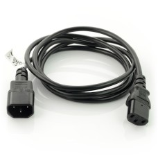 IEC power extension cord 1.8m VDE - black 