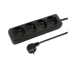 Extension cord PR-470P 4 sockets 3m black