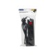 Ilgintuvas PR-470WSP 4 lizdai 3m juodas su jungikliu
