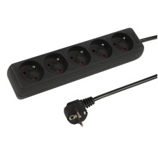 Extension cord PR-570P 5 sockets 5m black