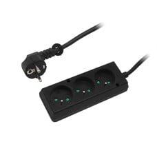Extension cord PS-370P (3x1.5) 3m 3 sockets black color