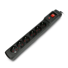 Power strip with protection Armac Multi M6 black - 6 sockets - 3m