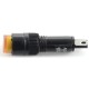 LED indikatorius 230VAC - 8mm - geltonas