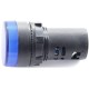 LED indikatorius 230V AC - 28mm - mėlynas