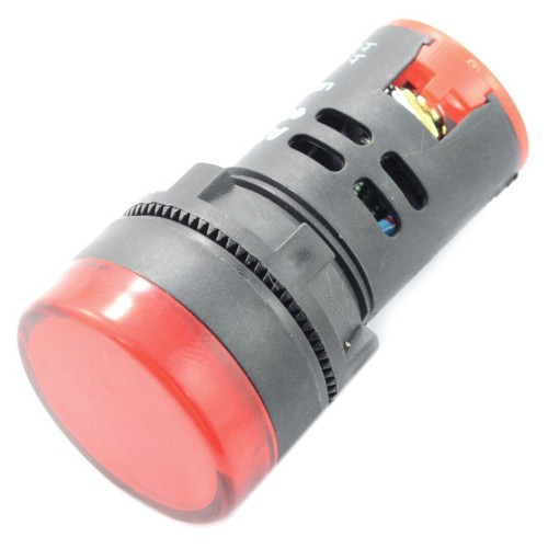 LED indicator 12V AC/DC - 28mm - red LED indicator 12V AC/DC - 28mm - red