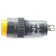 Indikatorius 12V DC - 12mm - geltonas 