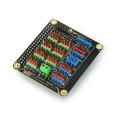 DFRobot DFR0566 IO išplėtimo priedėlis HAT, skirtas Raspberry Pi 4B / 3B+ / 3B / 2B