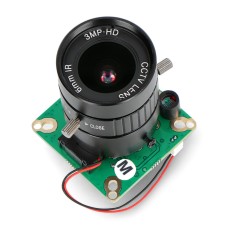 Arducam IR-CUT IMX477 kamera 12.3 MPx HQ su 6 mm CS tvirtinimo objektyvu - skirta Raspberry Pi 4B/3B+/3A+/2B/Zero - Arducam B0270